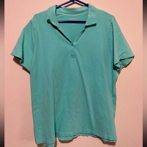 Women’s Croft & Barrow plus sized turquoise polo shirt